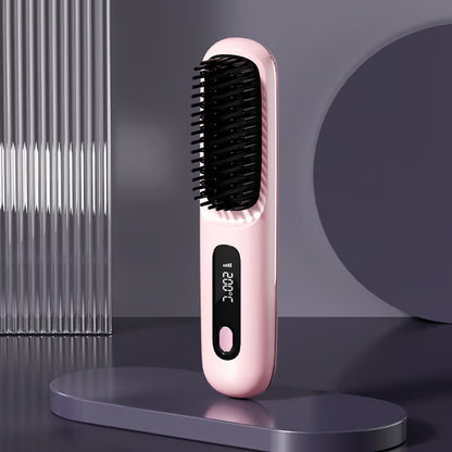 Wireless Ceramic Heating Hair Straightening Comb